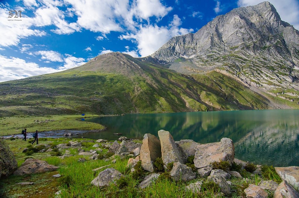 Vishansar Lake with mountain view picture