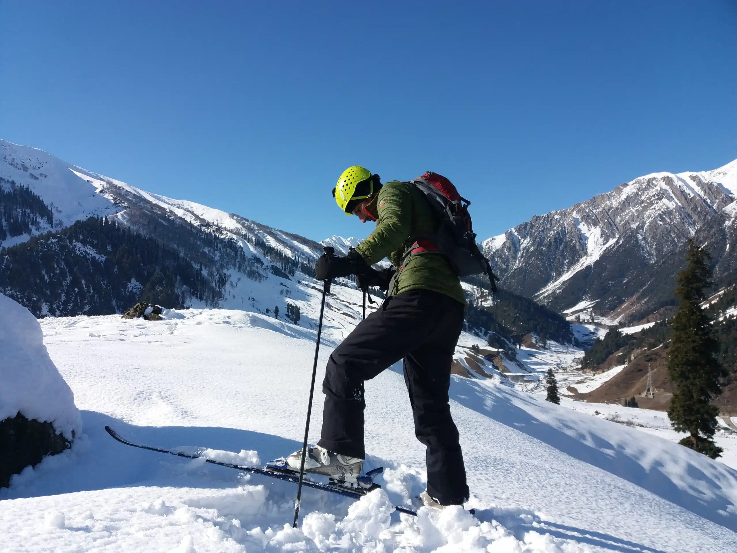 Skiing in Gulmarg in December