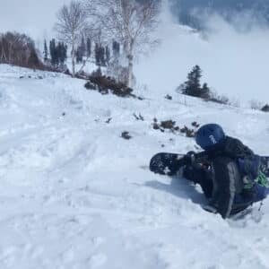 Skiing in Gulmarg in February