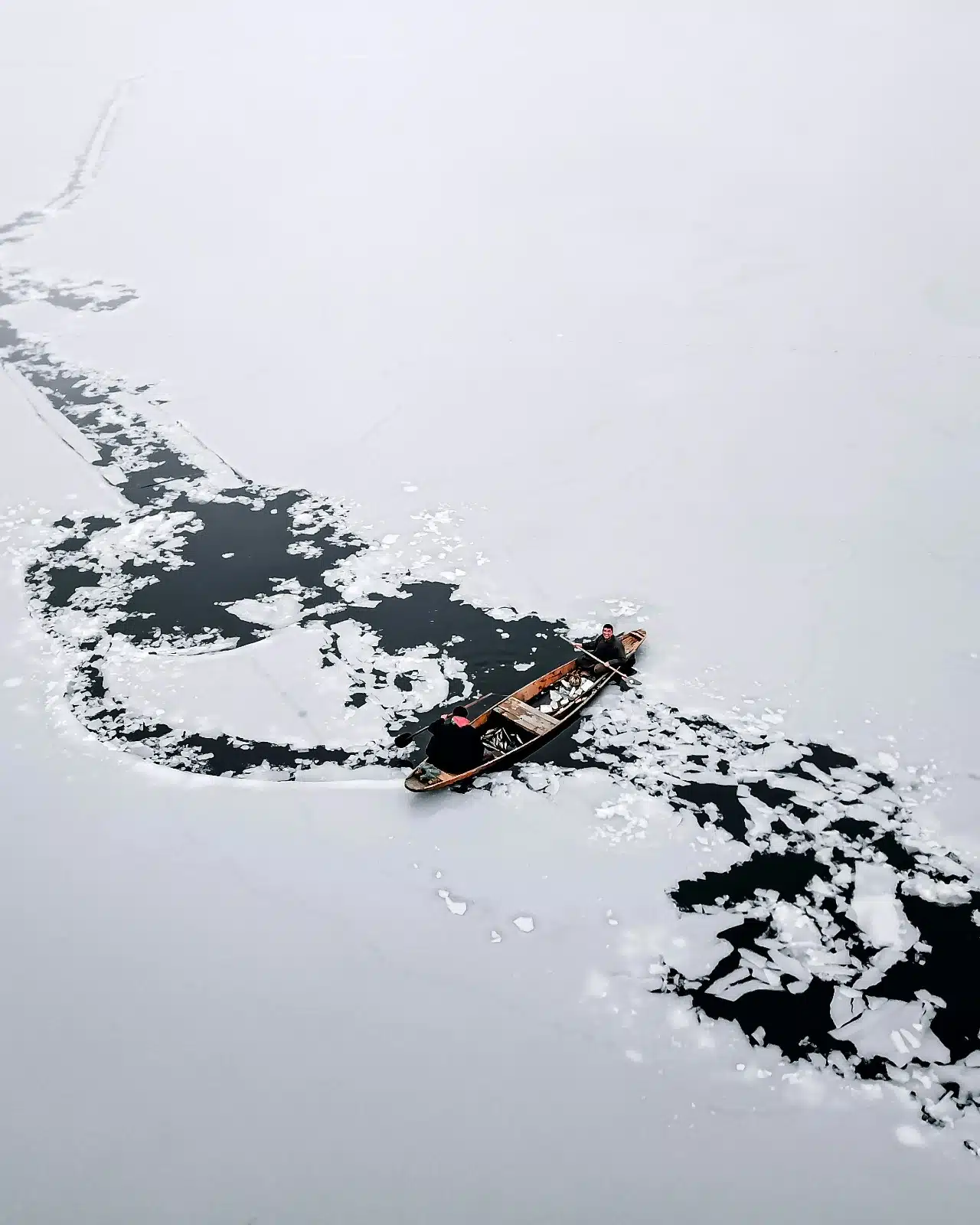 Dal lake in winter