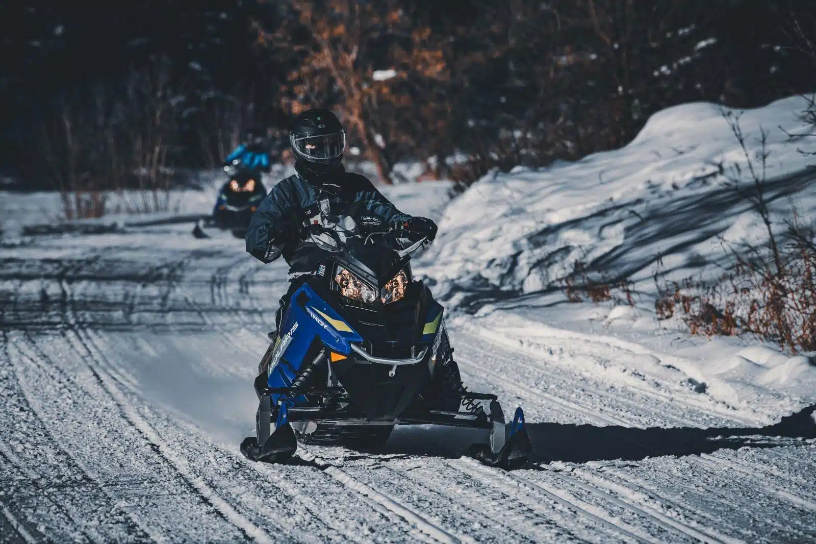 snowmobile at sinthan top