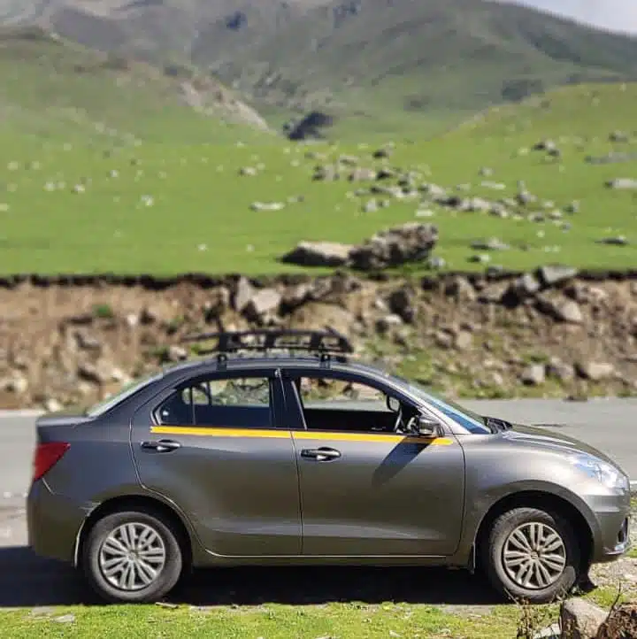 swift dzire cab service in kashmir