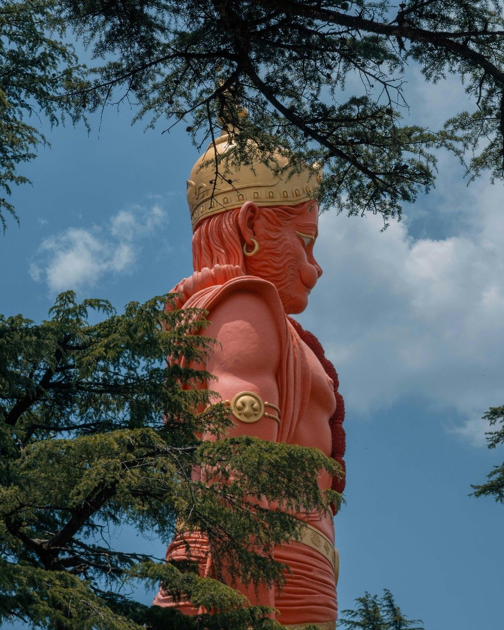 Tall Hanuman statue at Sankat Mochan Temple in Shimla